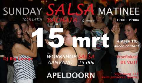 Sunday Salsa Matinee - 15 maart in Proeflokaal De Vlijt in Apeldoorn